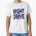 Night Drive - Retro Neon Glitch Typography Design by DConcept