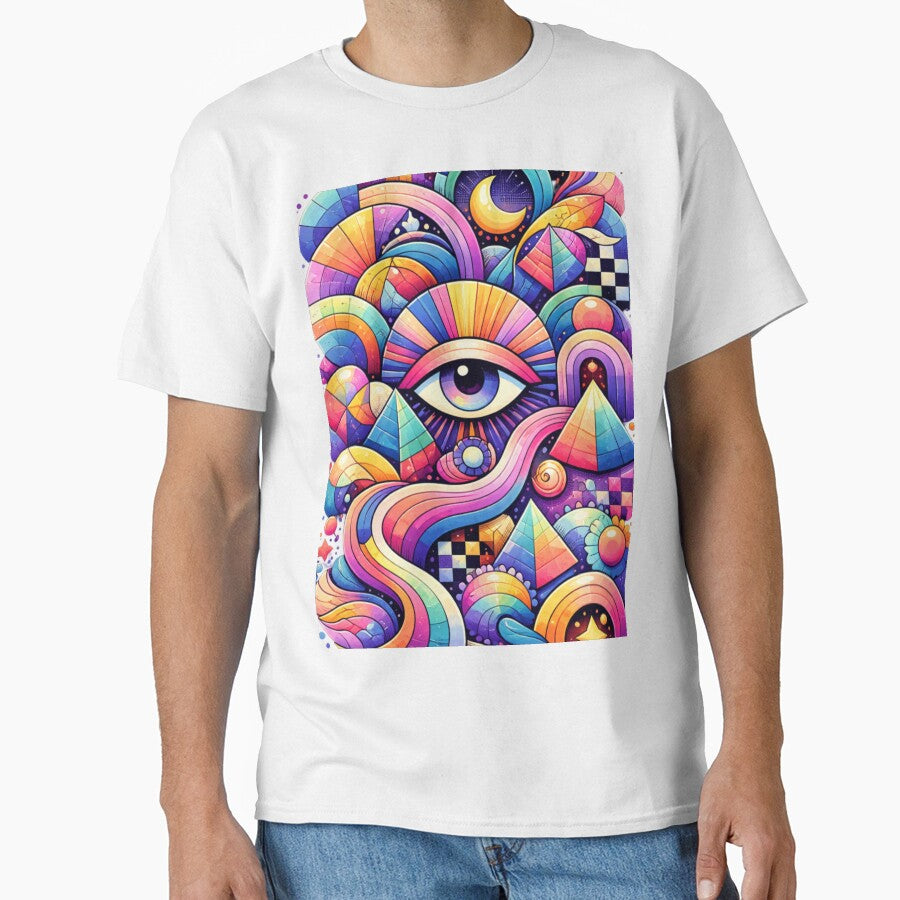 "Psychedelic Cosmic Eye: Abstract Geometry & Pyramids" by Skully-Studio
