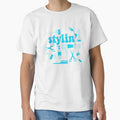 Stylin' Blue Hair Stylist Salon Barber Curling Iron Blow Dryer Styling Tools by Art by Jess