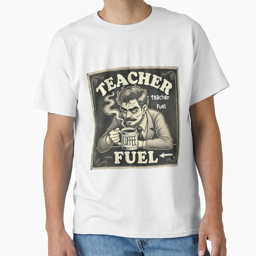 Teacher Fuel – Vintage Coffee Humor Design for Teachers by HANG ON STUDIO