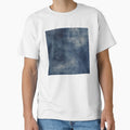 Washed Indigo Cotton Textile Abstract Pattern by frumixart