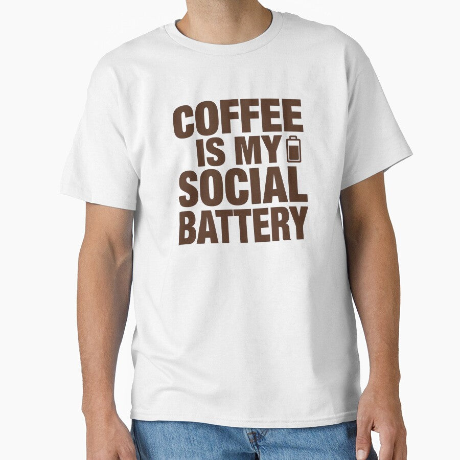 Coffee Is My Social Battery Funny Coffee Quote by Katzpy