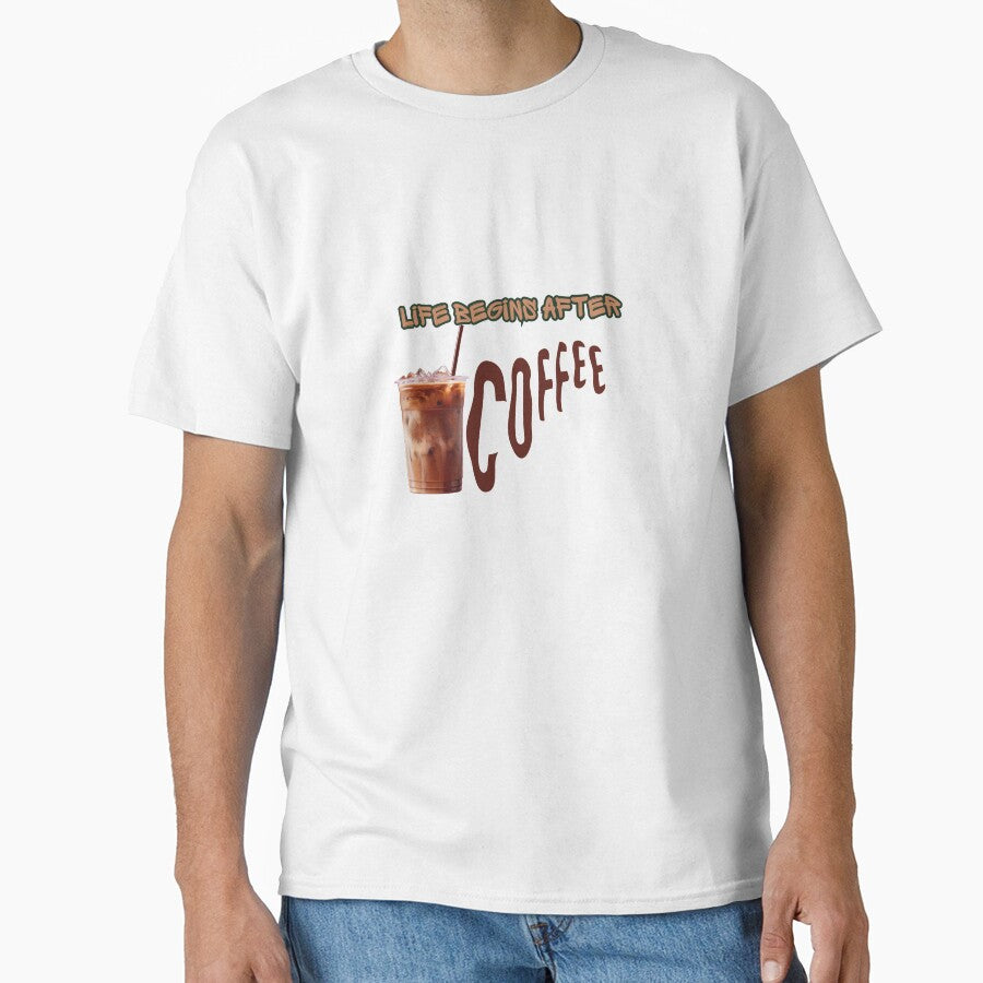 Life Begins After Coffee – Funny Coffee Lover Typography Design by Kstyle93