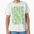 GROOVY RETRO FLOWER POWER GIRLY 70S AND 60S STYLE LIGHT GREEN by blomastudios