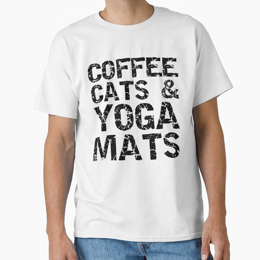 Funny Coffee Cats & Yoga Mats Funny Workout Quote by TNDesignStudio