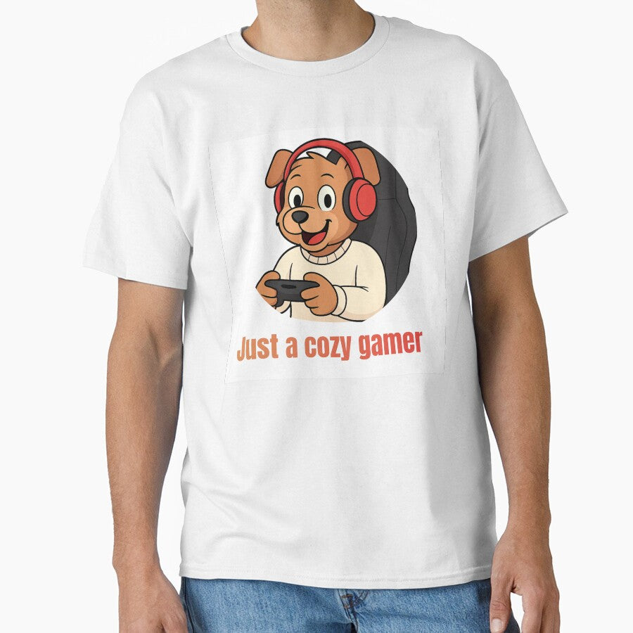 Cozy Gamer Dog with Headphones Cute Gaming Cartoon by SVenterprises