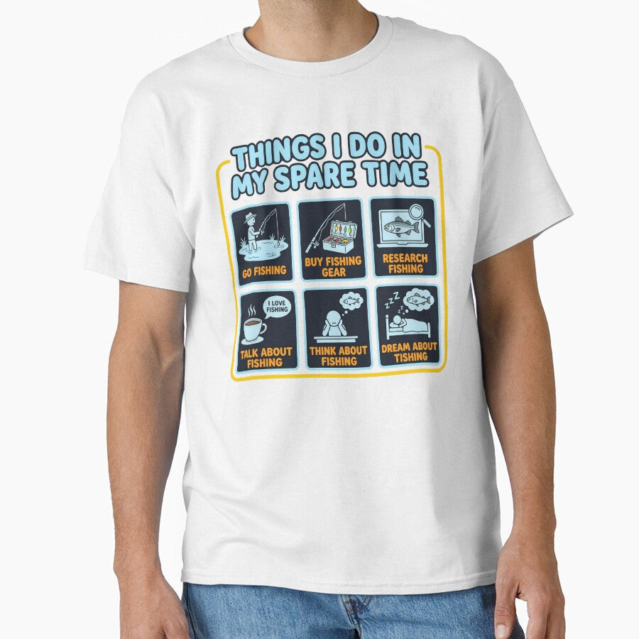 Things I Do In My Spare Time Fishing Funny Angler Fisherman Hobby by ZBIFBOUETLA