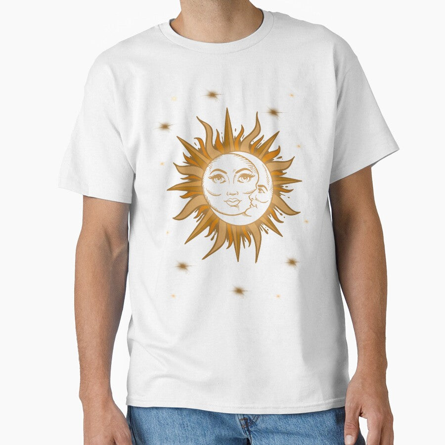 Sun and Moon in golds and tans by clounewcomb