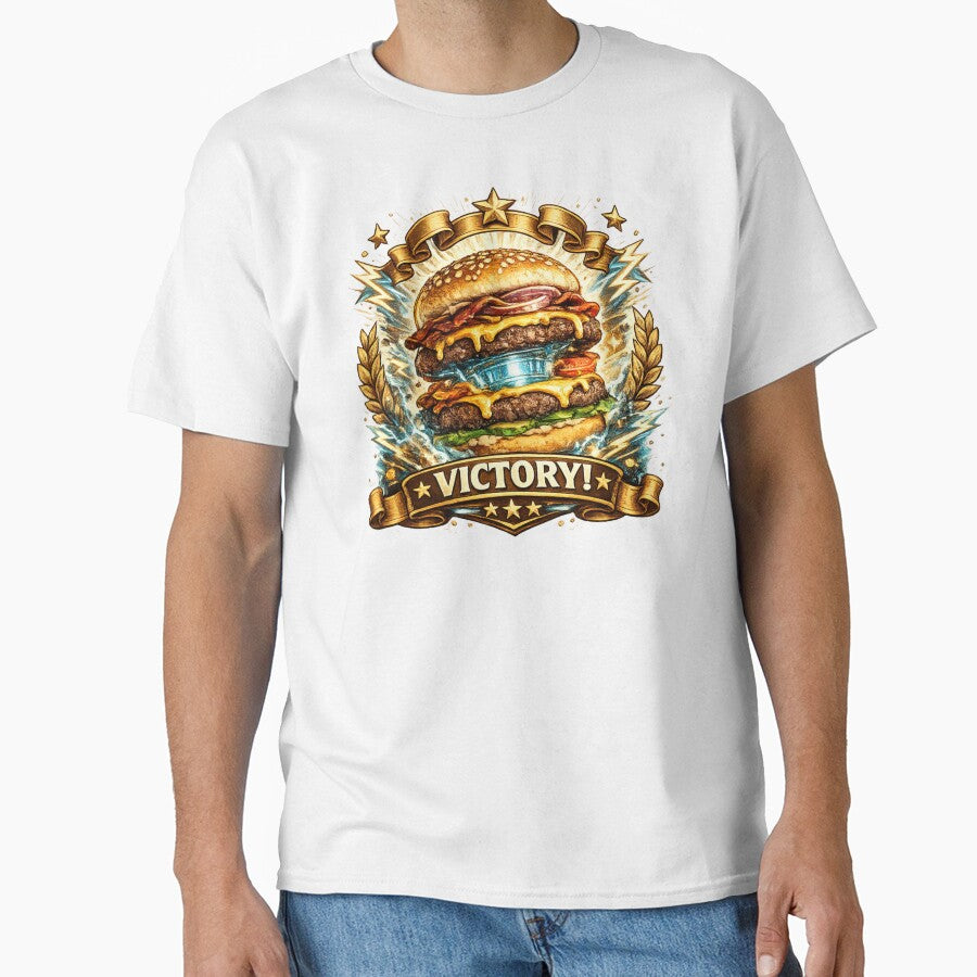 Victory: Double Patty Championship Burger Laurel Wreath Gold Badge by irfanshikh