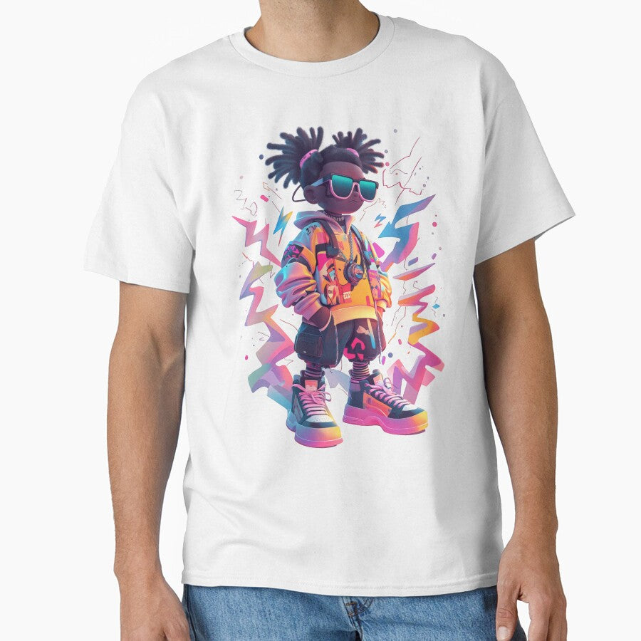 Retro cartoon character in 90s streetwear style by Jasava Shop Unisex , , , Long Sleeve Tee