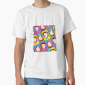 Colourful Pop Art Fig Pattern on Bold Checkerboard Background by Fabulosa Designs