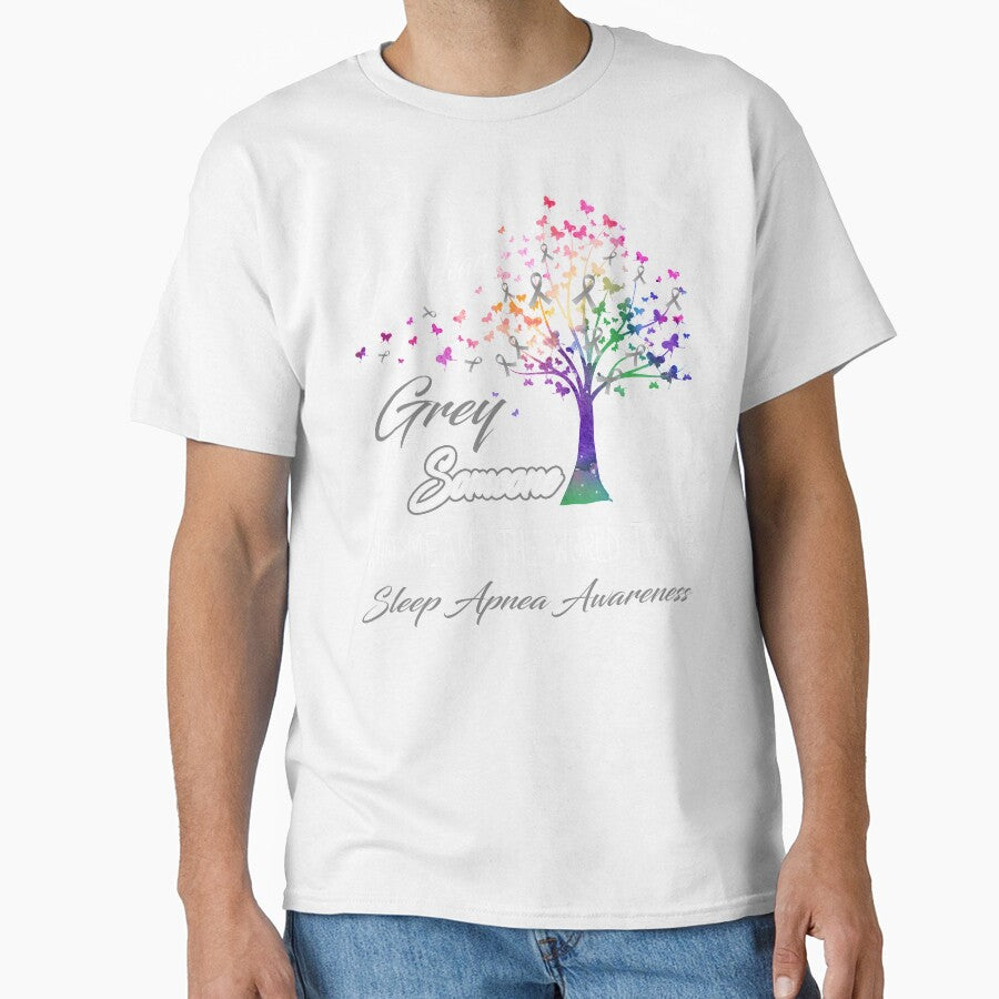 I Wear Grey For Someone Sleep Apnea Awareness by Gillosina