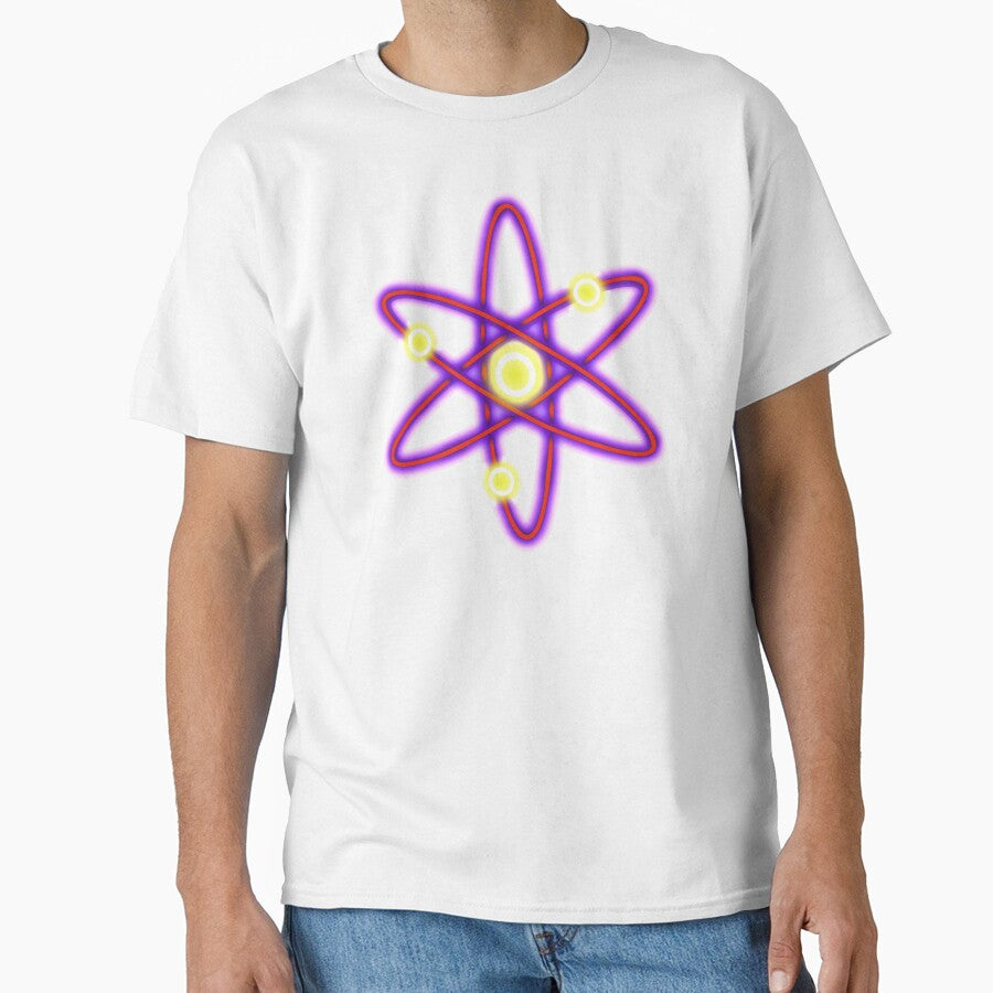 Red Neon Lights Cosmos Atom by Milasneeze