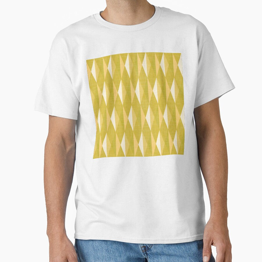 Diamond Geometric Lemon Tones by mirimo Unisex , , , Long Sleeve Tee