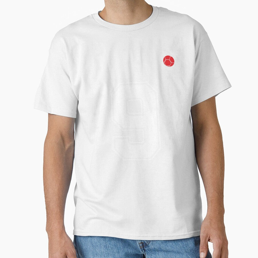 Japan Soccer Number 9 Vintage Sports Fan by LiviuGligoros Unisex , , , Long Sleeve Tee
