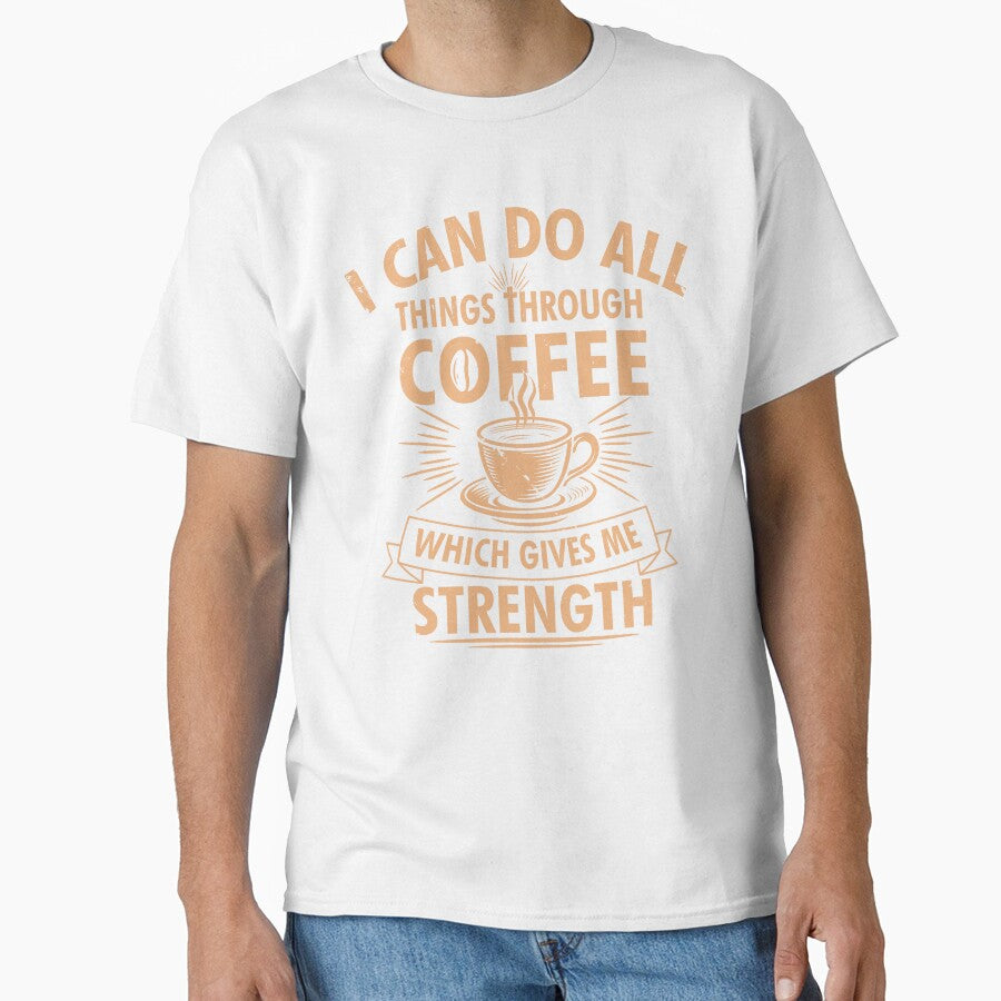 Funny Coffee Lover Religious Parody Typography by BoggsNicolasArt