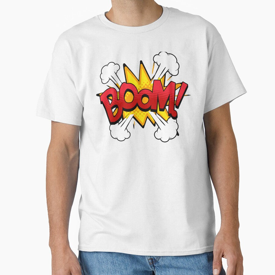Explosive comic motif with the powerful lettering "BOOM!" in dynamic pop art style. by New Vision by ToMz