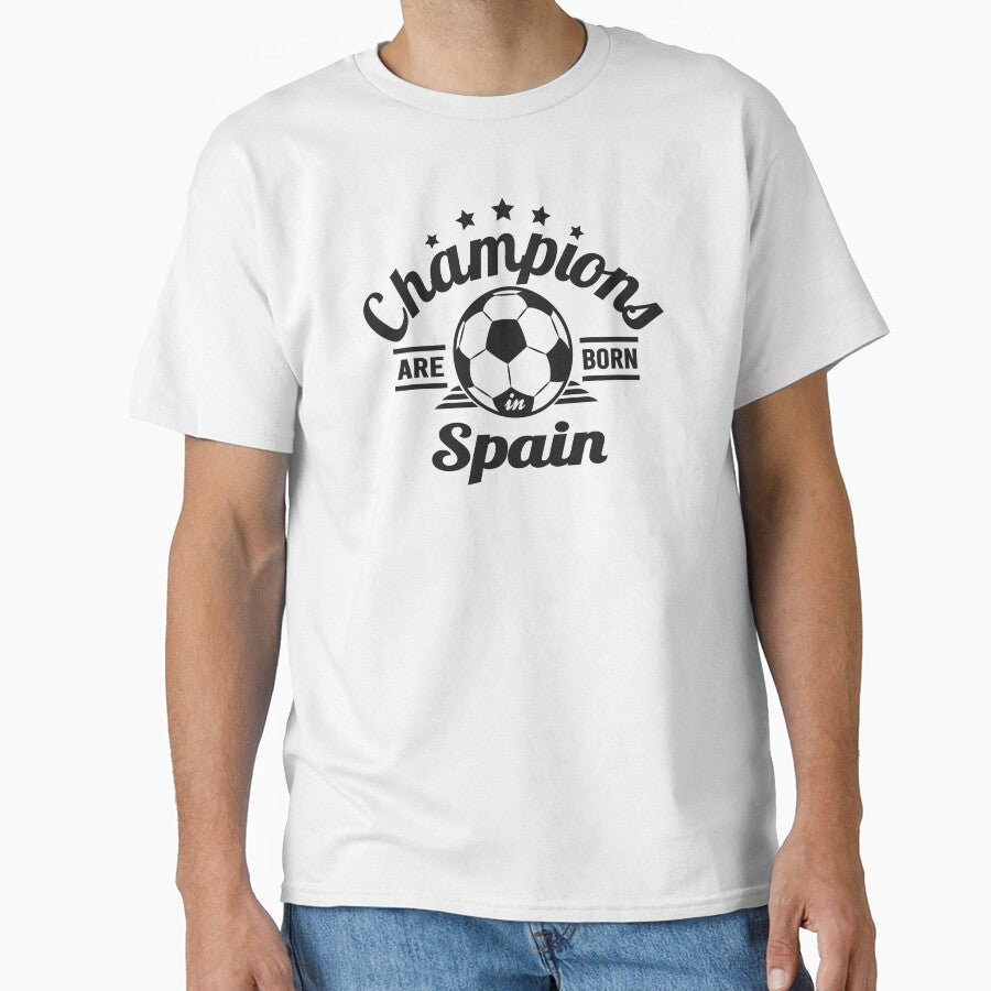 Champions Are Born In Spain , football fans vintage gift by lamjar-art Unisex , , , Long Sleeve Tee