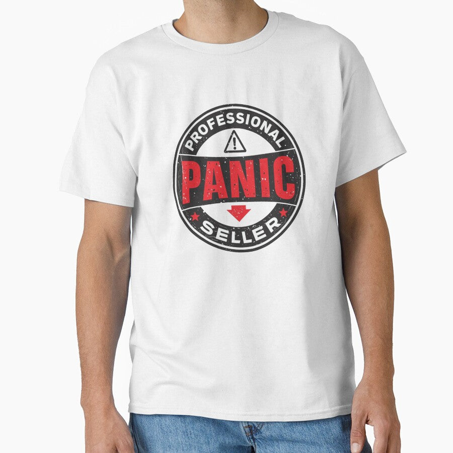 PROFESSIONAL PANIC SELLER – Funny Crypto Trader Meme Design Shirt by EnzoPanicSell