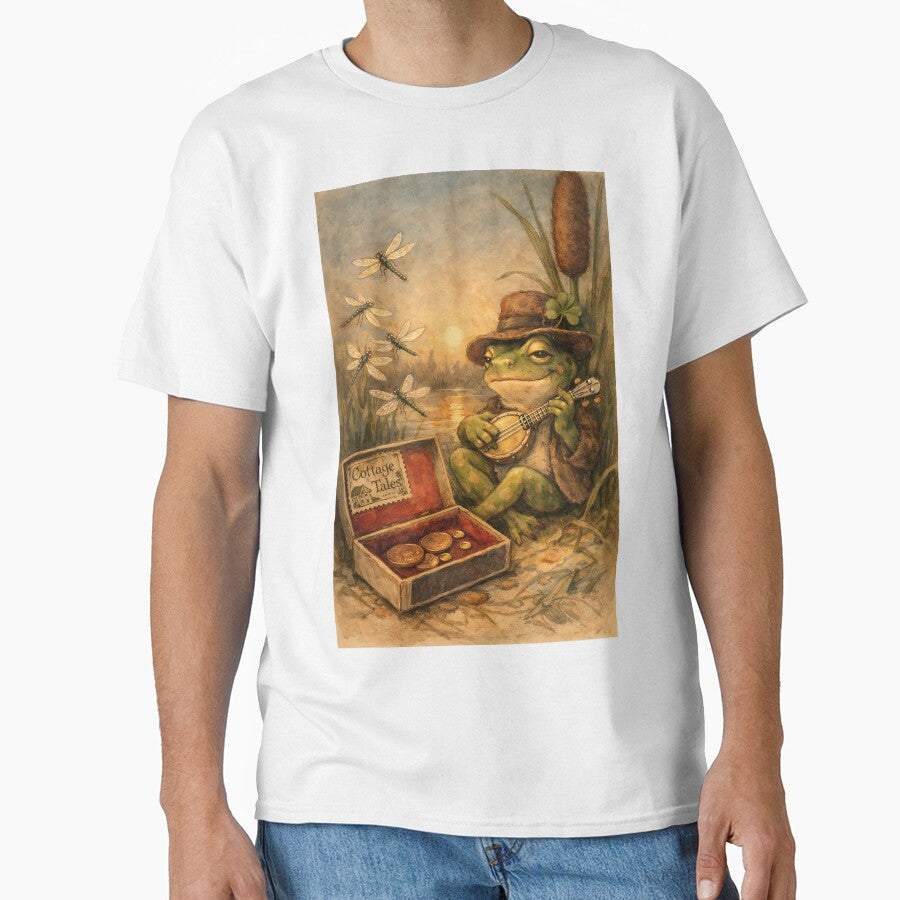 The Banjo-Playing Troubadour - Cottagecore Frog by bapupa