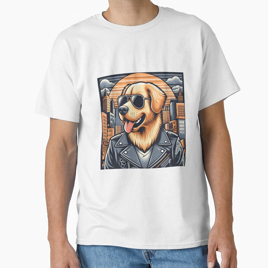 Cool Golden Retriever Boyfriend by PrintWizardArt