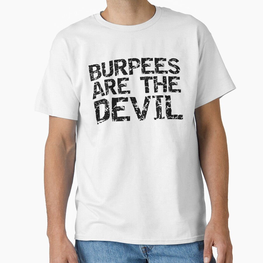 Funny Burpees are the Devil Funny Workout Quote by TNDesignStudio