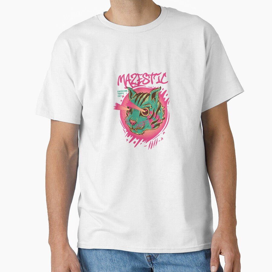 Mazestic Awesome Trippy Super power Cat Cats Retro with eye laser by activlifewear