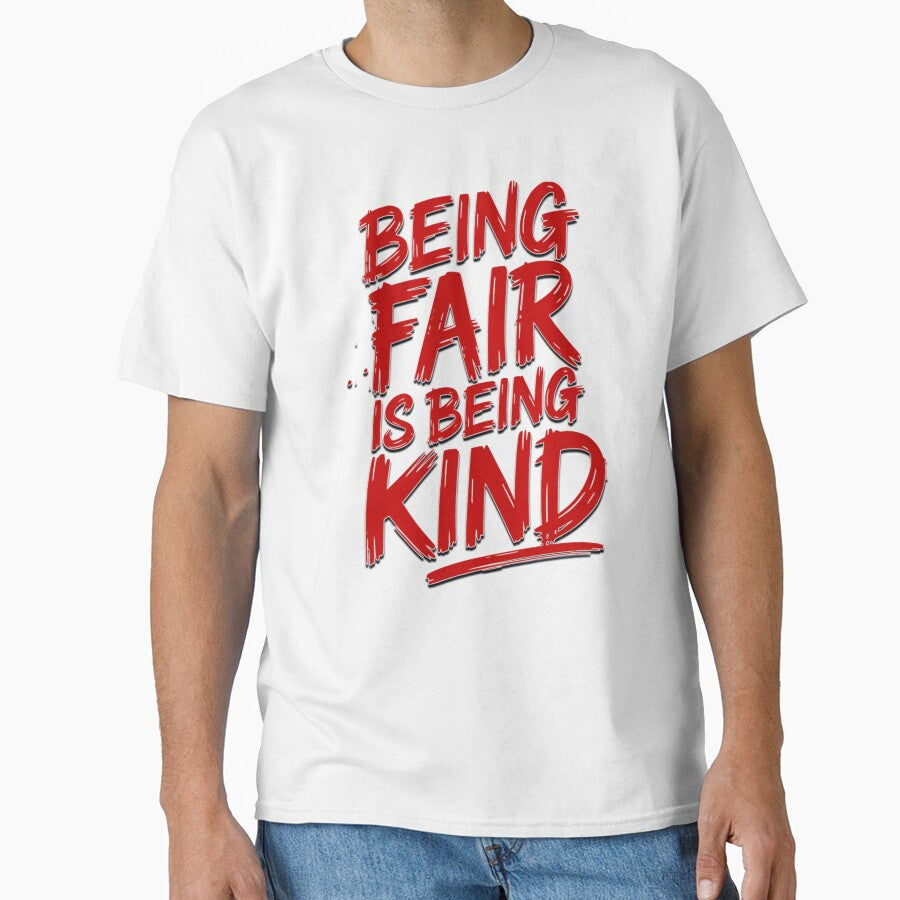 Being Fair Is Being Kind Bold Red Motivational Typography by NSB-Design