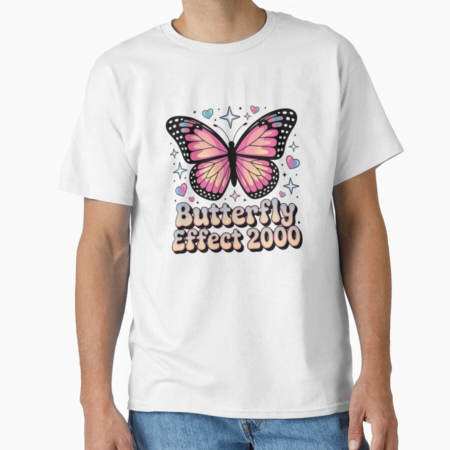 Y2K Glowing Pink Butterfly Effect 2000 - Chrome Wings & Neon Sparkle by mo-carnival
