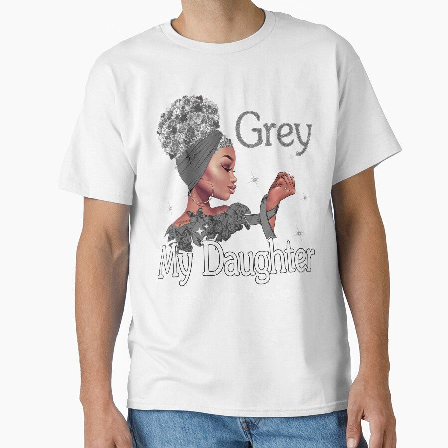 Sleep Apnea Awareness Black Girl I Wear Grey For My Daughter by tenjun16