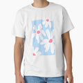 Sky blue groovy trendy flowers by Innovativa