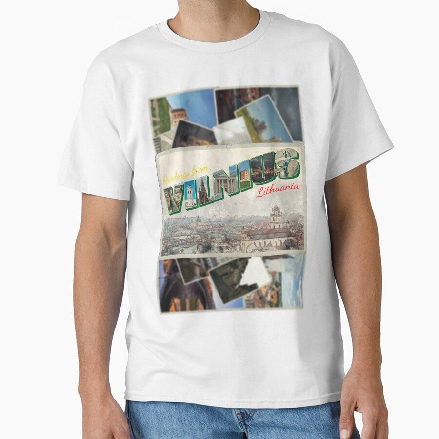 Greetings from Vilnius in Lithuania Vintage style retro souvenir by DeveloperProp0