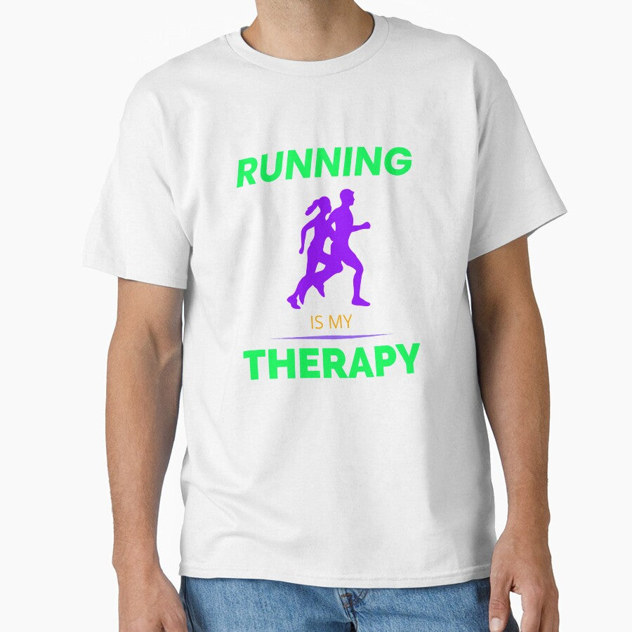 Running Is My Therapy T-shirt by colortrends