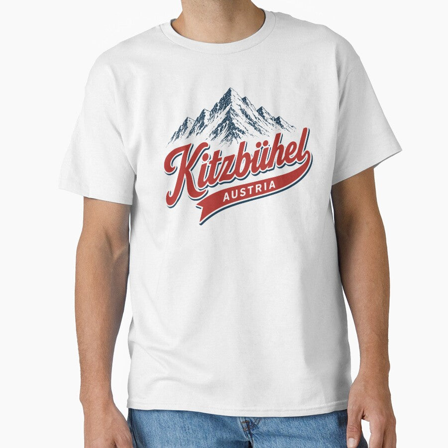 Kitzbühel Austria Mountain Ski Resort Retro Alps Graphic by JackCurtis1991