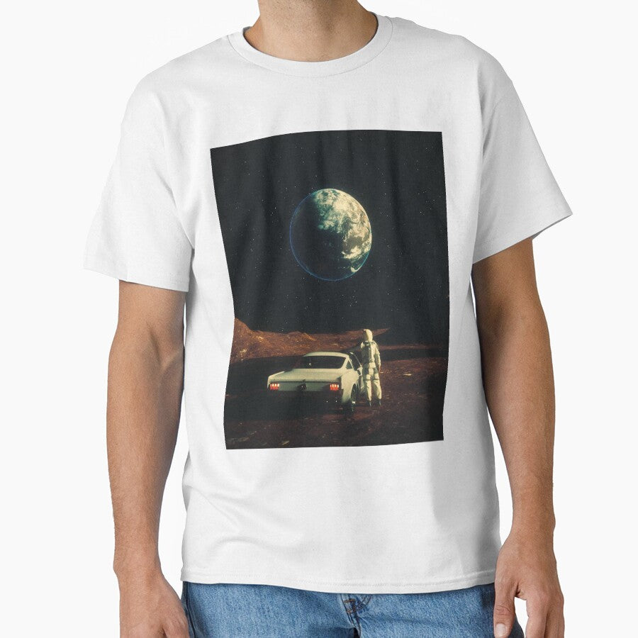 Far From Home - Retro-Futuristic Marsian Astronaut Vintage Car Design Art by Taudalpoi