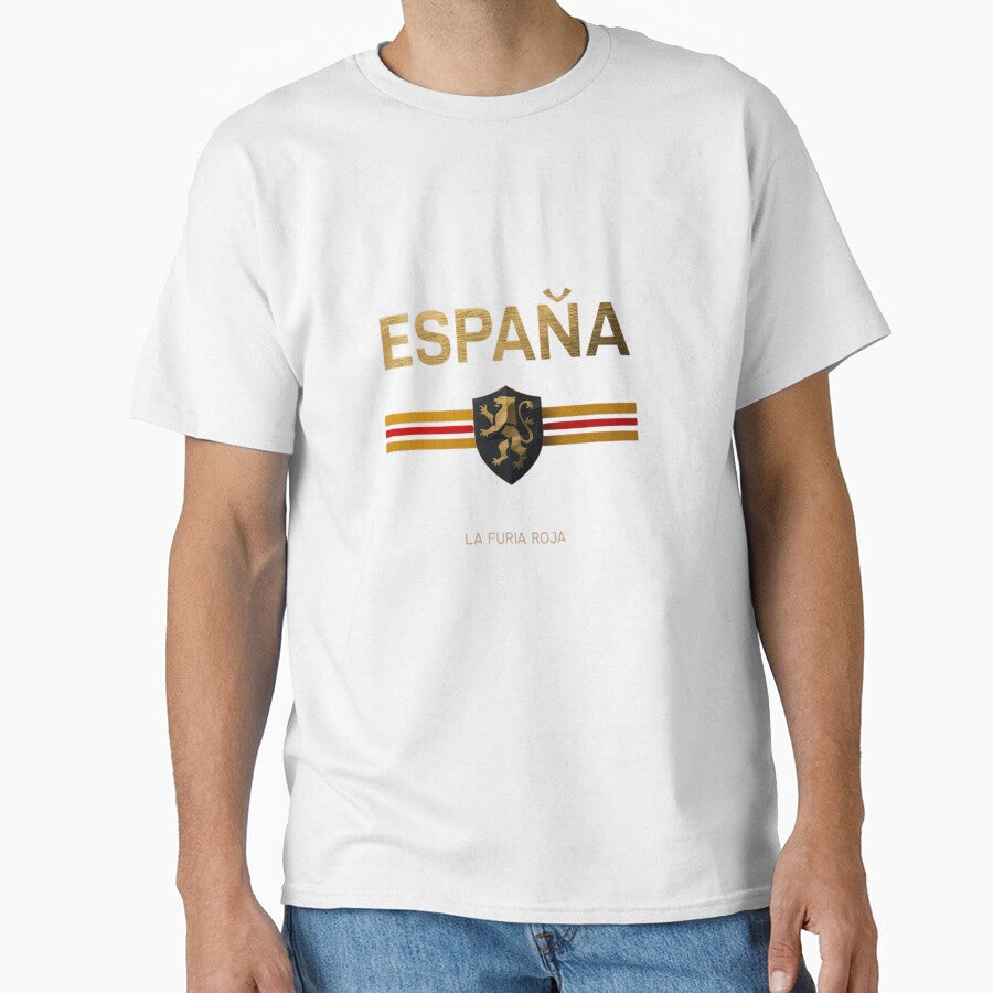 España Football Lion Crest - Spain La Furia Roja Soccer by PACS0011 Unisex , , , Long Sleeve Tee