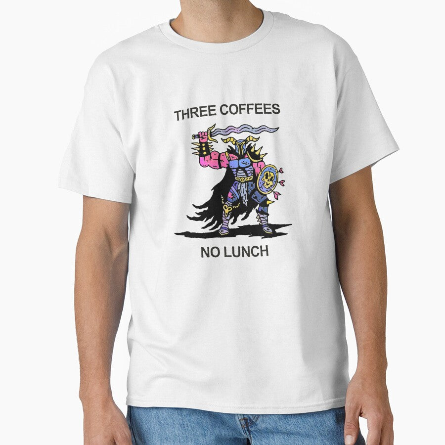 Three Coffees No Lunch by Woodcut Prints