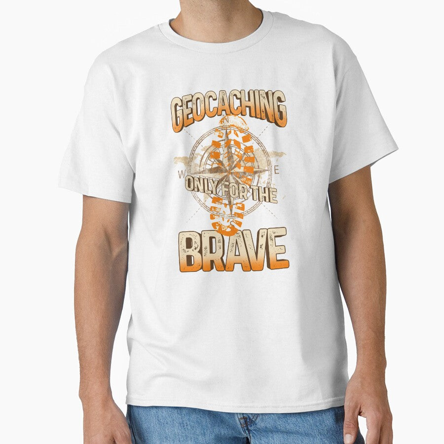 Geocaching Only for the Brave Geocache Outdoor Adventure by phoxydesign