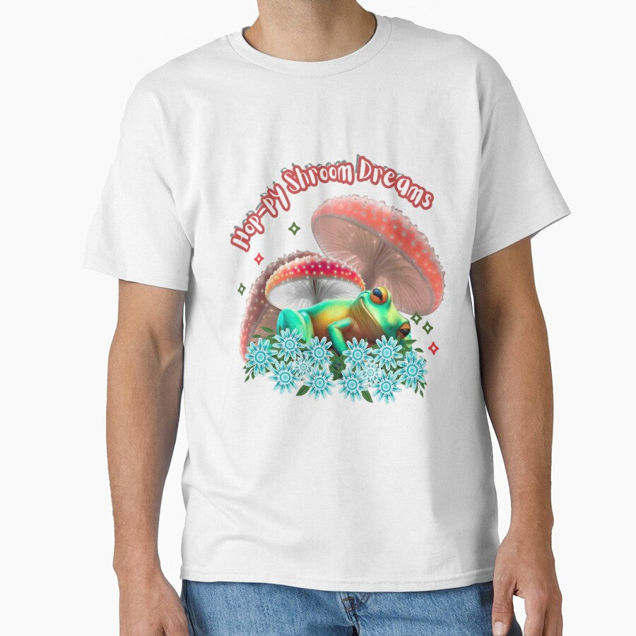Hop-py Shroom Dreams – Cute Sleepy Frog Aesthetic Mushroom Design by HopeAndHustle
