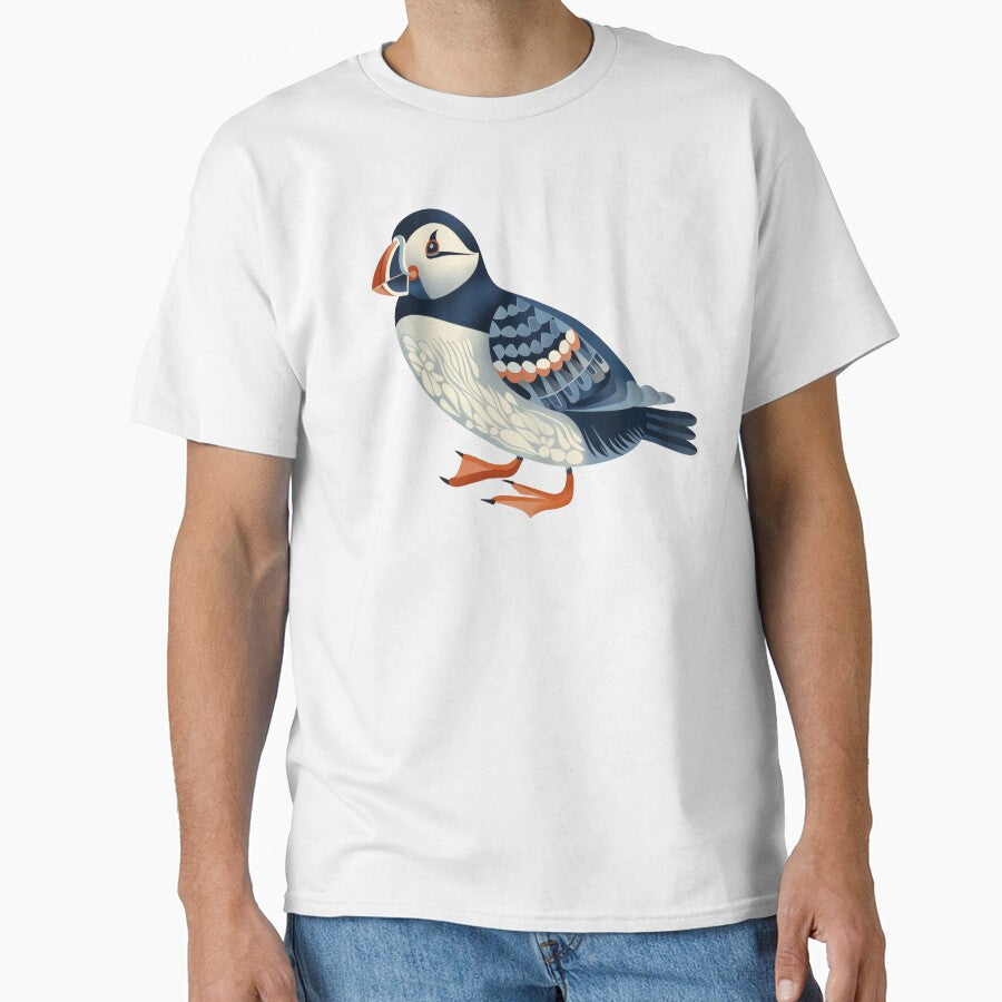 Scandinavian Folk Art, Atlantic Puffin by xiao xuans