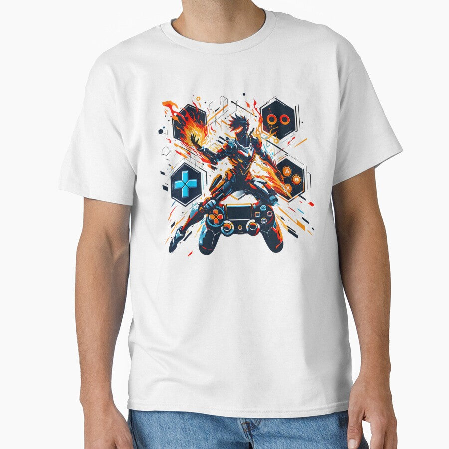 PlayStation Gaming Hero Fire Controller Art by DrawDrip