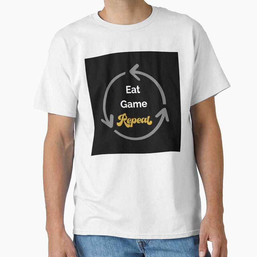Eat game repeat gaming typography by Krishnacre8