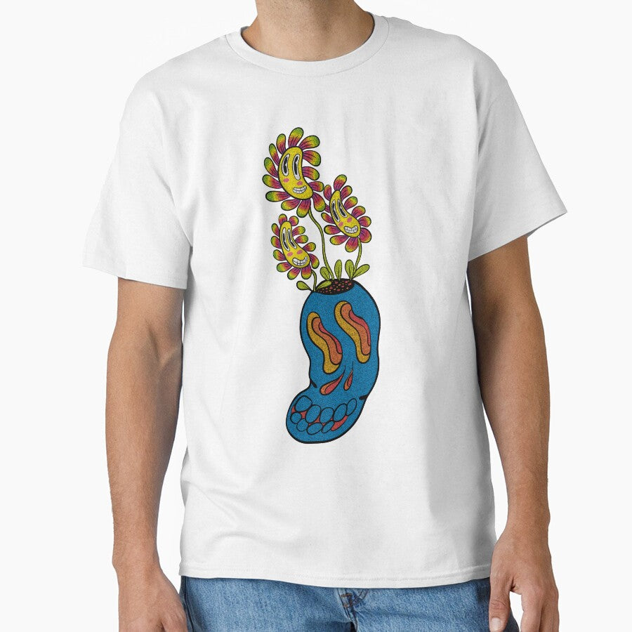 Rubber hose style Skull + Flowers by Sarah k Stevenson