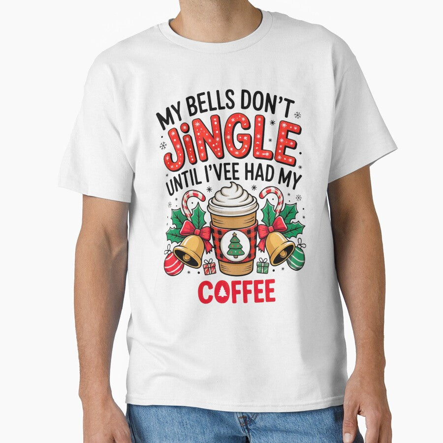 These Bells Dont Jingle Until Ive Had My Coffee by DOPANDA . Unisex , , , Long Sleeve Tee