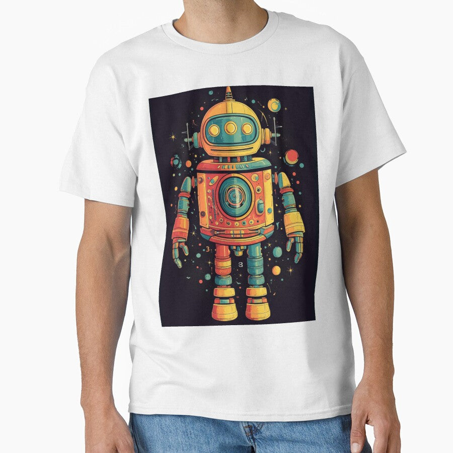 Retro 60's Space Explorer - Vintage Robot Astronaut Design by JLCableStudio