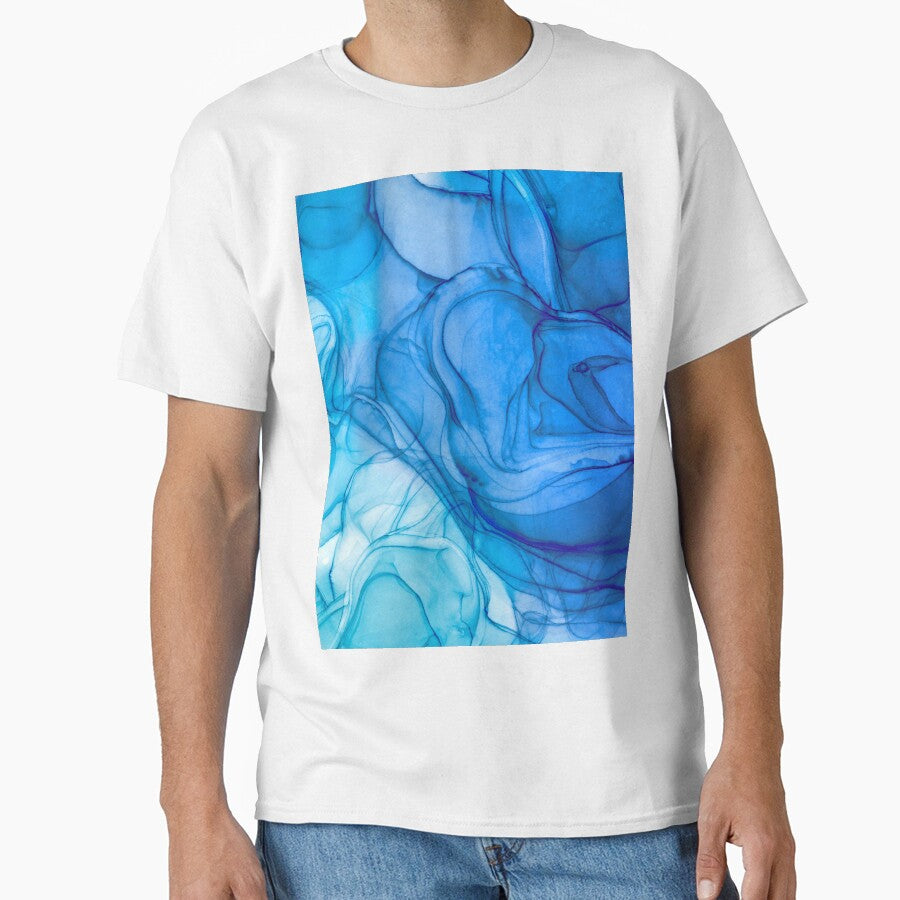 Abstract liquid art alcohol ink, liquid marble art design, abstract marble art, liquid art, aqua blue watercolor by ZeinabTaha