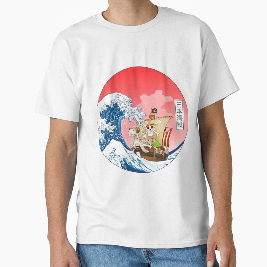 Japanese Culture Wave Pirate King Humor Graphic by socialarmour