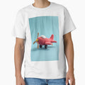 Crocheted red toy airplane on blue by Mianku | Für das Leben