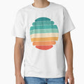 Retro Sunset Striped Circle by ArtfulWeave