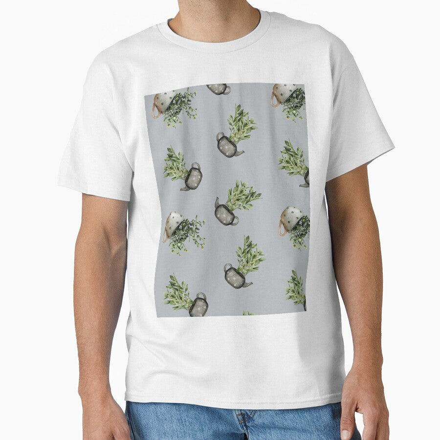 ZZ Plant Houseplant Gray Love Nature Pattern by travellb
